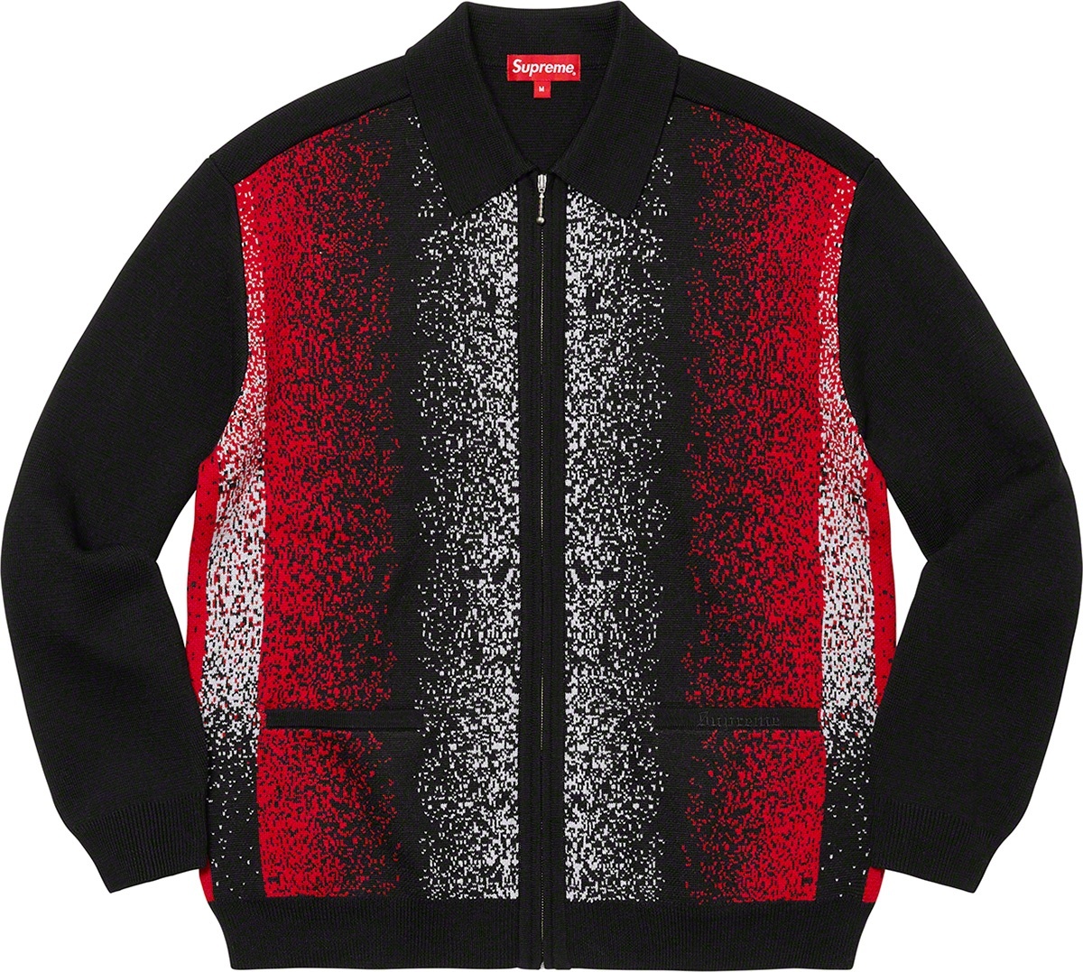Gradient Stripe Zip Up Cardigan view 4